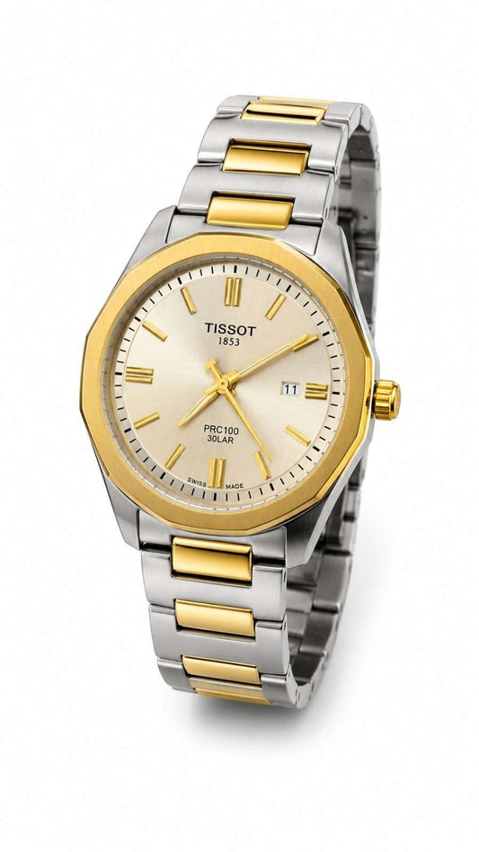 Tissot PRC 100 Solar | Date Display | Two-Tone Steel